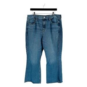 American Eagle NWT 90s Flare Jeans High Rise Comfort Stretch Denim Size 16 Short